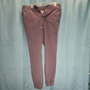 Bearbottom Green Pants Gathered At The Bottom